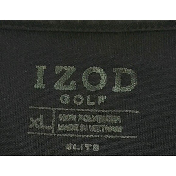 Izod Men's Polo Golf Shirt Elite Short Sleeve Dark Purple Geo Striped XLNT Sz XL - Picture 3 of 4